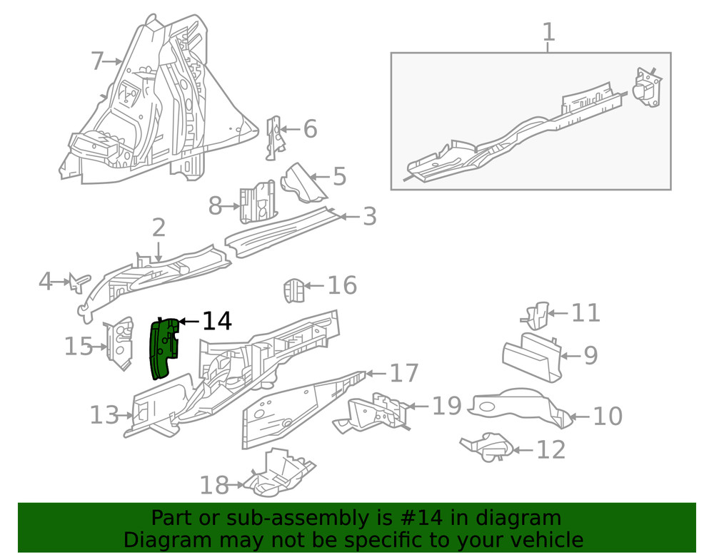 Genuine GM Lower Rail Extension 23371453