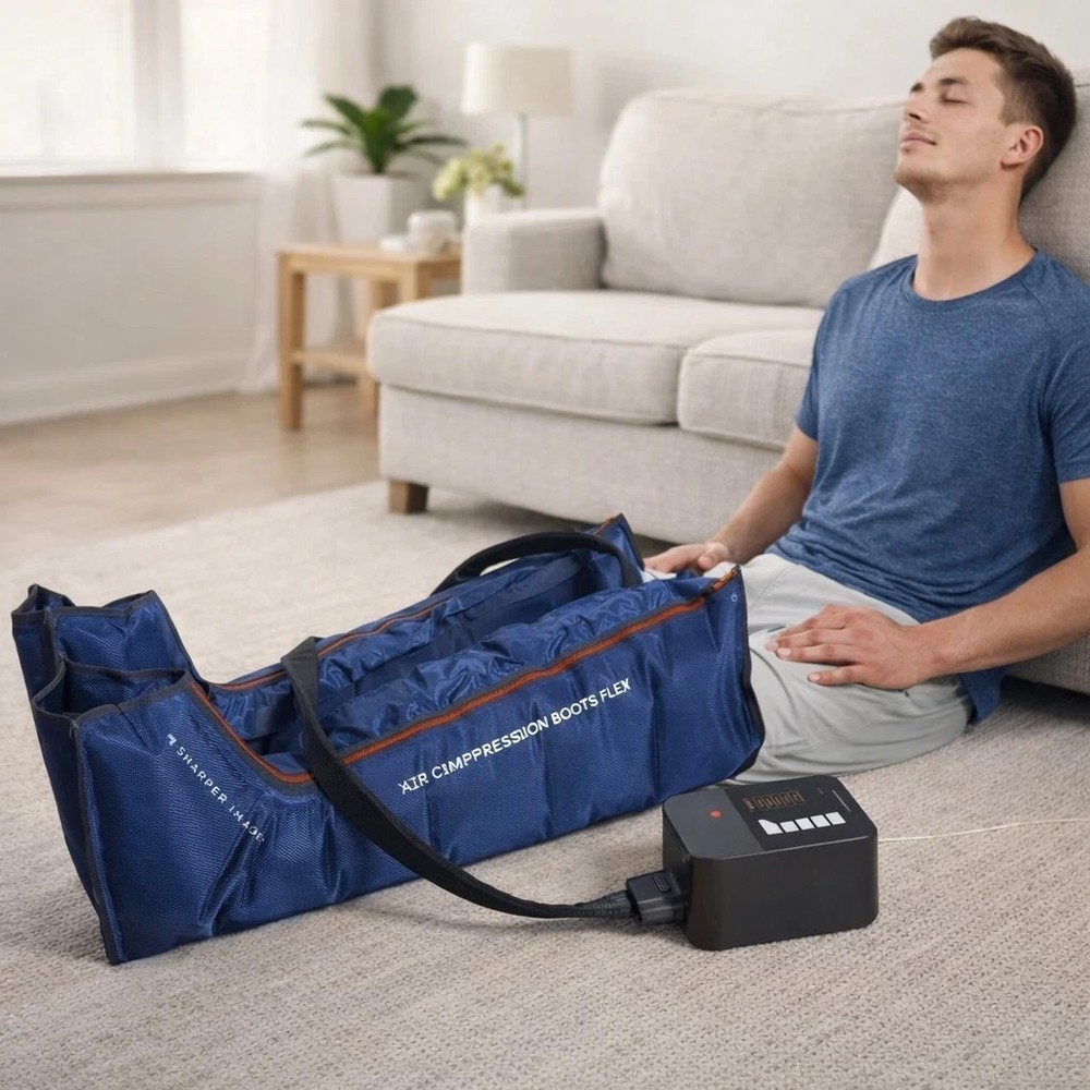 Sharper Image Air Compression Boots Flex Leg Recovery System | Small/Med | NEW