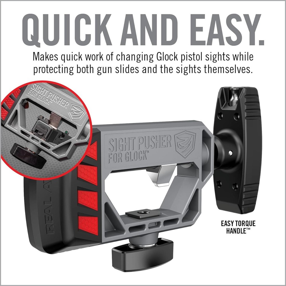 Real Avid Universal Glock Sight Pusher | Front and Rear Sight Tool for Glock