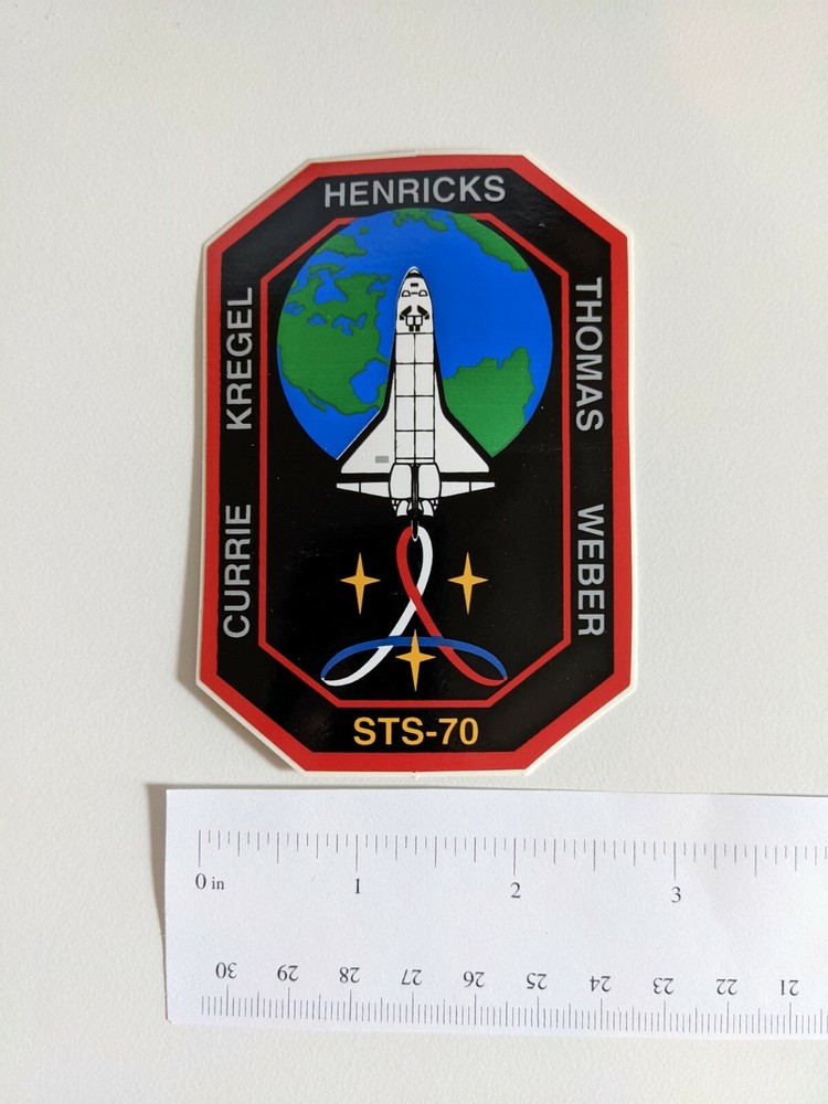 SPACE FLIGHT NASA STICKER DECAL STS-70 SHUTTLE DISCOVERY