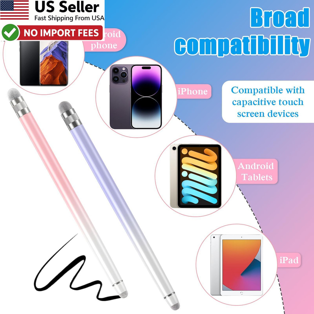 Bopomofo Stylus Pen 2 Pack iPhone iPad Android Surface Touch Screen FROM USA