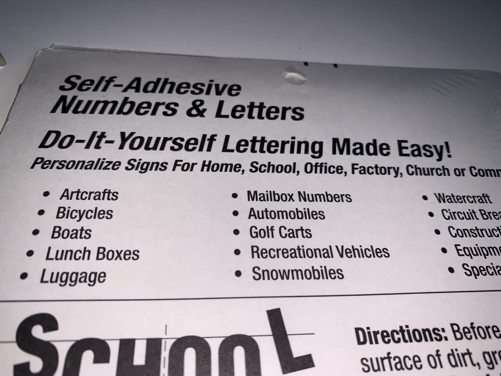 Permanent Adhesive Vinyl Letters & Numbers 3" 173/Pkg-Black