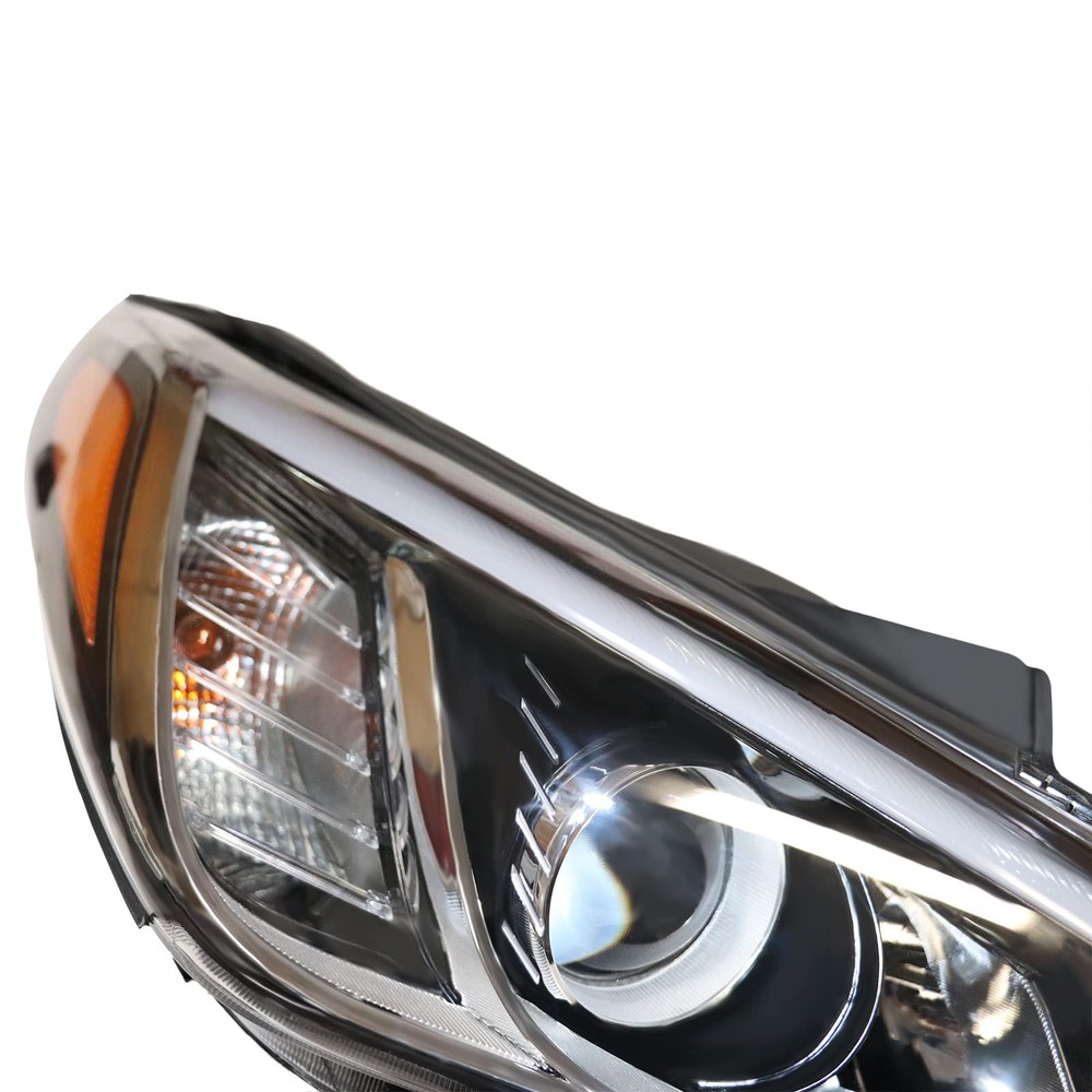 Halogen Headlight Assembly for 2015-2017 Sonata Right Passenger Side DRL