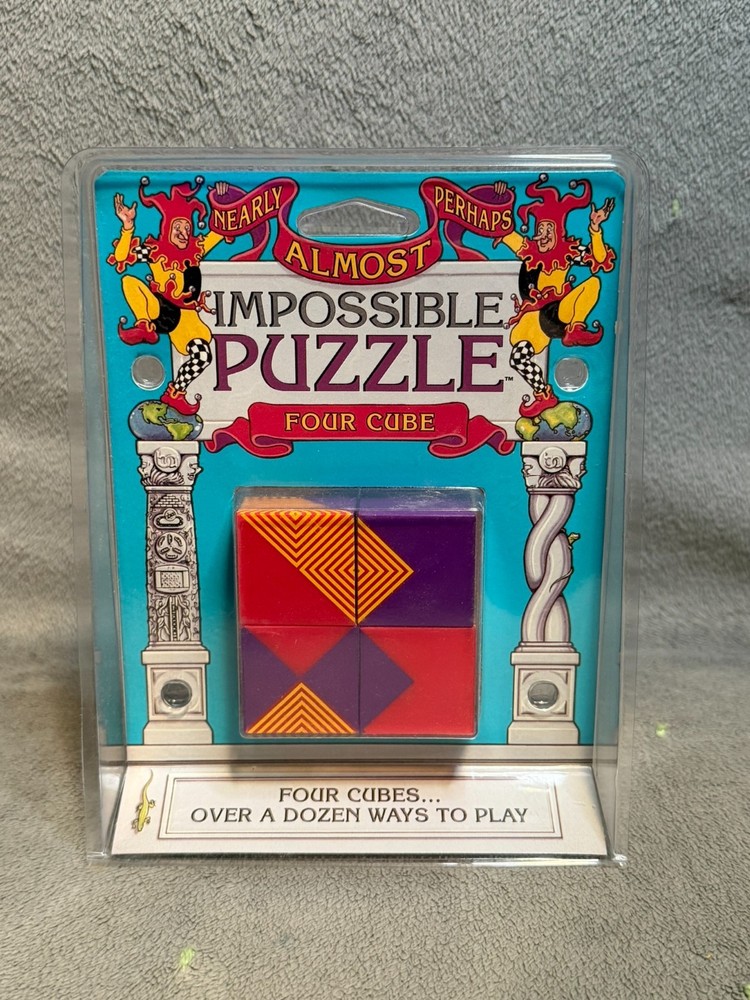 1994 Nearly Almost Impossible Puzzle Four Cube Binary Arts Sealed