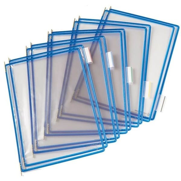 TARIFOLD P010 Pivoting Pockets, Blue, PK10