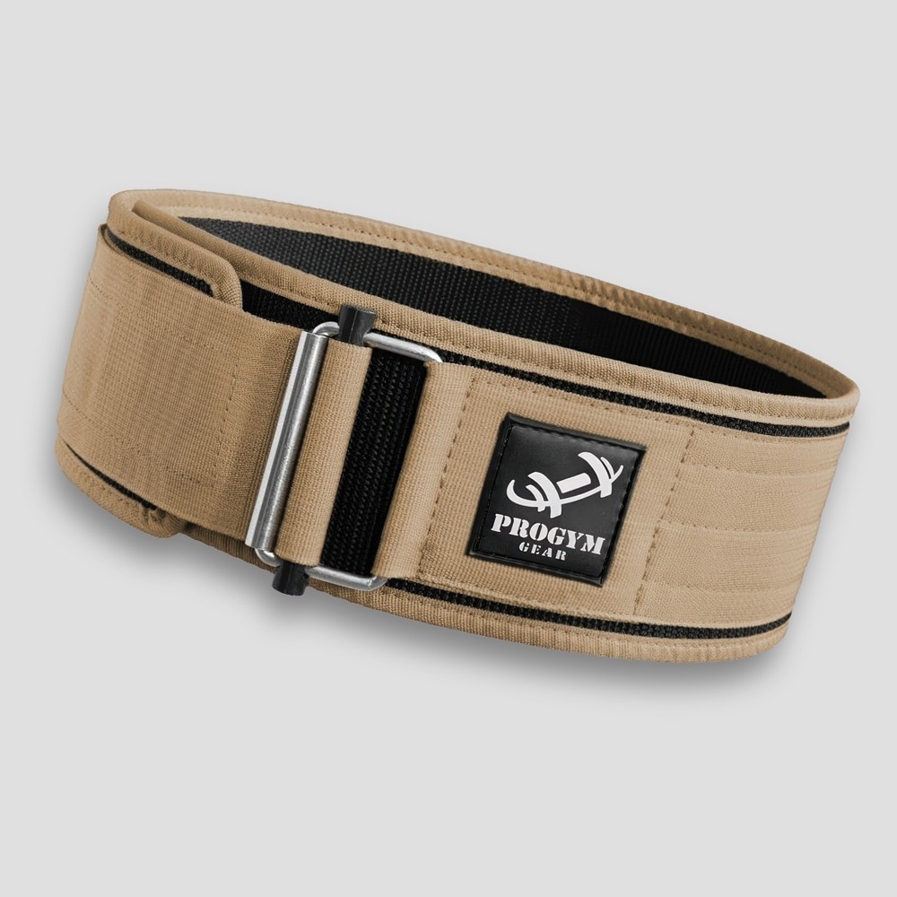 Self-Locking Weight Lifting Belt Tan Weight Training Powerlifting, Deadlifting