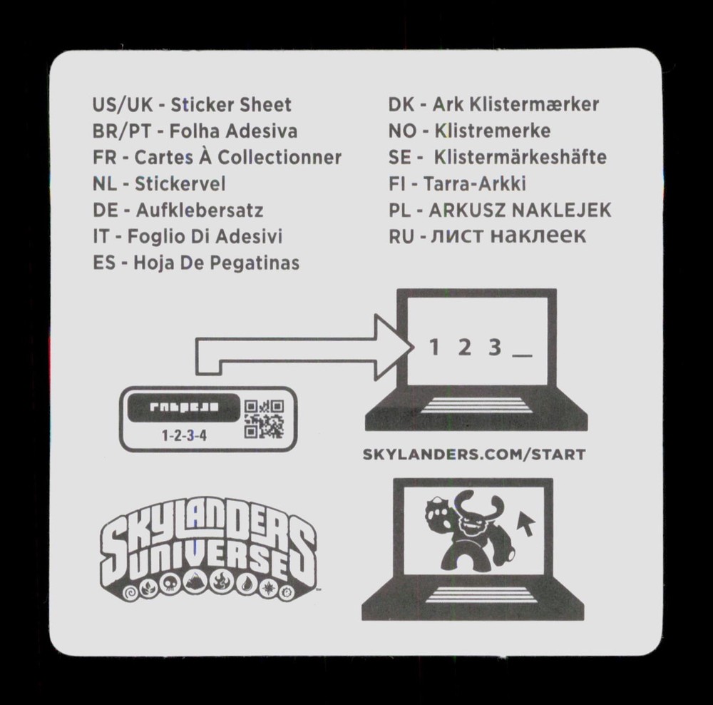 Ninjini Skylanders Giants 2012 Activision Sticker