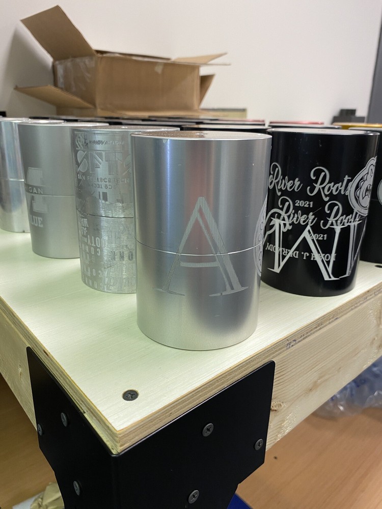 Lasered Ice Presses / Scrap Aluminum. Functioning Ice Presses With Laser Etching