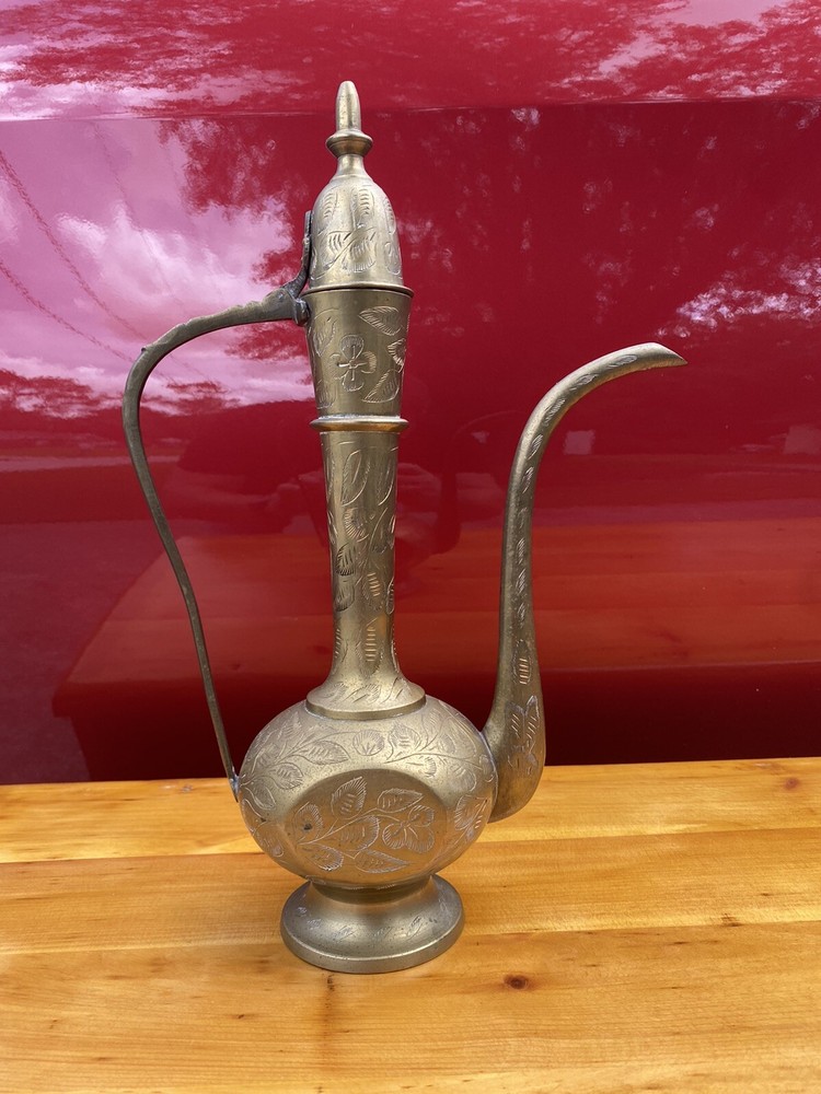 13” Brass Antique Middle Eastern Teapot