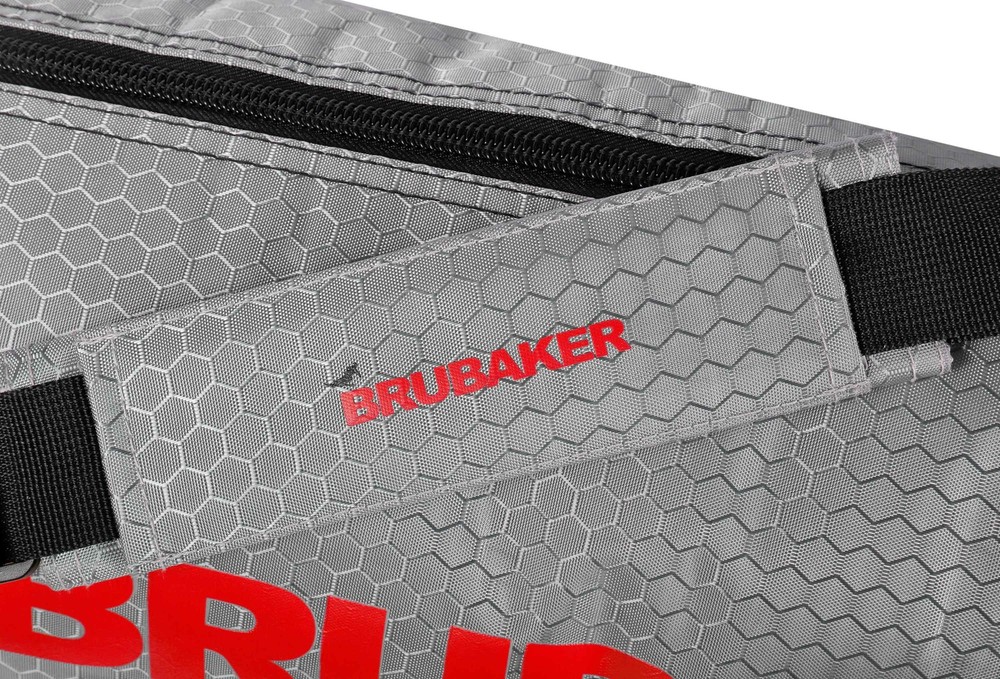 BRUBAKER Ski Bag Combo Tec Pro - Boot Bag and Ski Bag - Silver/Red