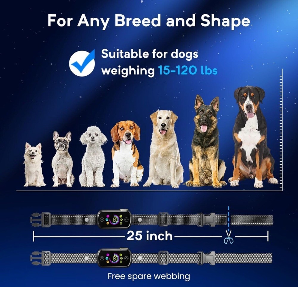 Dog Bark Collar, 2 in 1 Separate & Multiple Customized Beep Vibration Shock