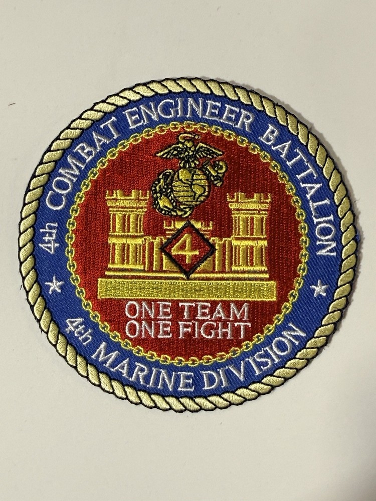 Original VTG USMC 4th Combat Engineer Battalion (4th CEB) Military Patch