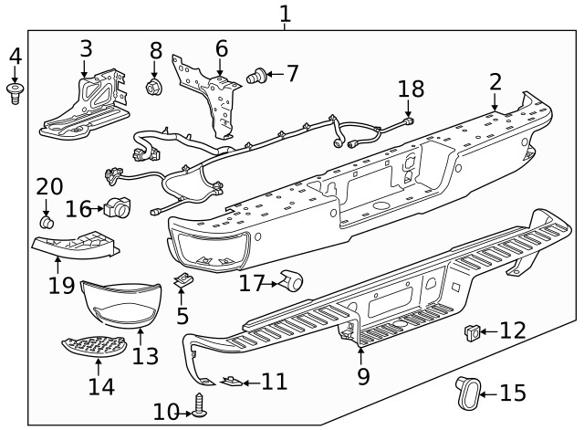 Genuine GM Park Sensor Bracket 23276807