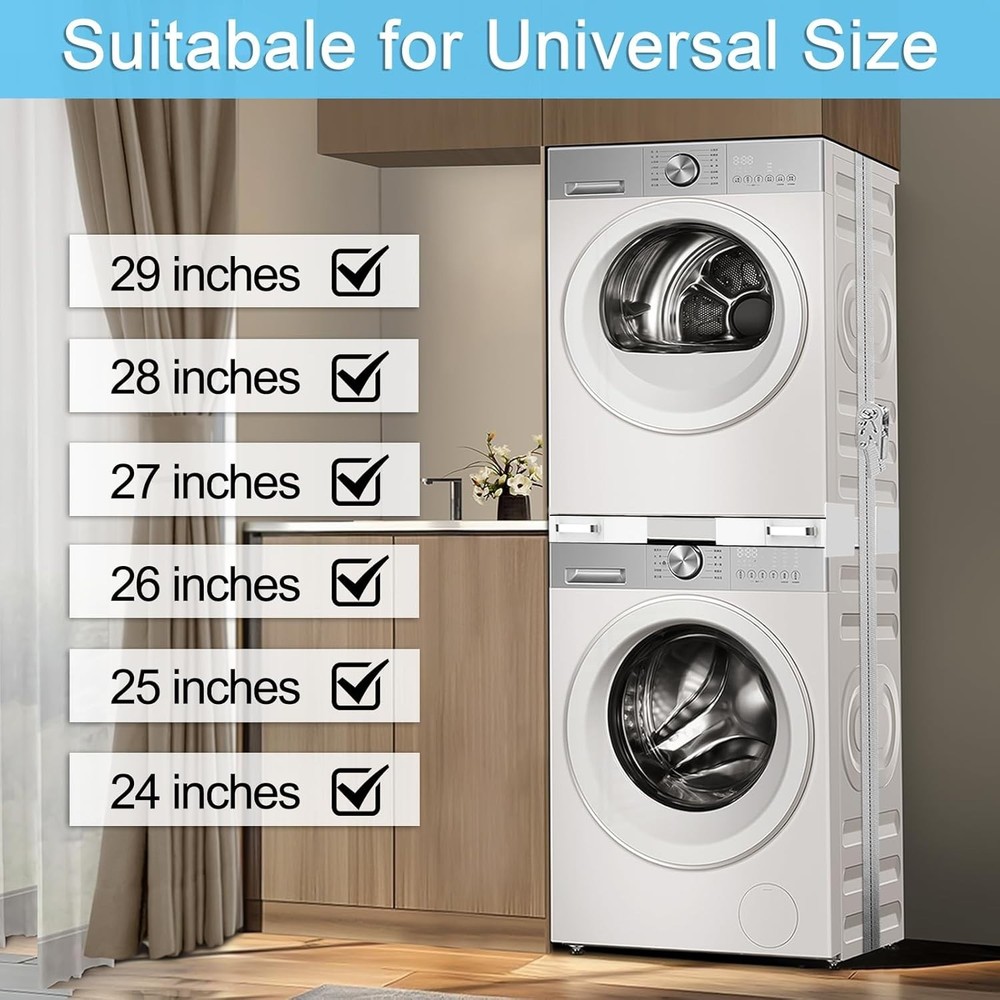 Universal Adjustable Washer & Dryer Stacking Kit with Pull-Out Drying Rack