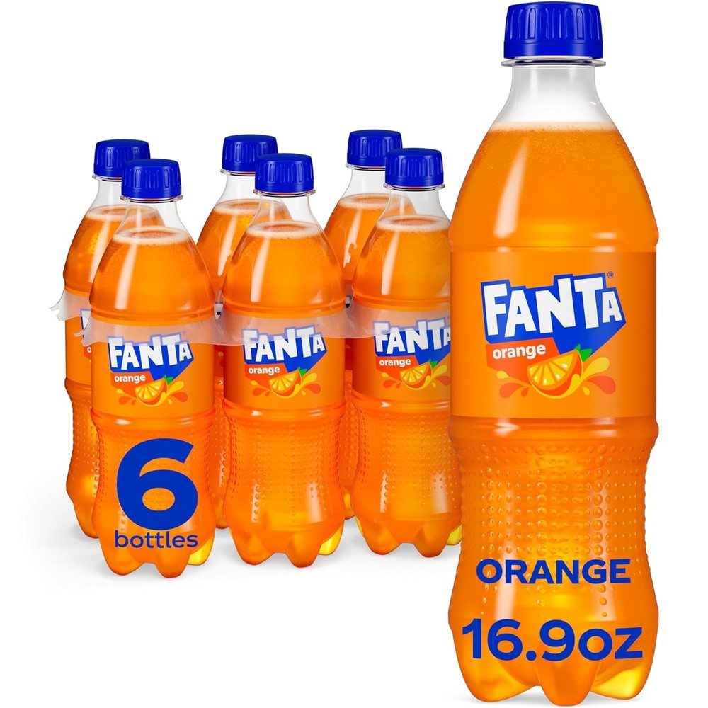 Fanta Orange Soda Soft Drink, 16.9 fl oz (Pack)