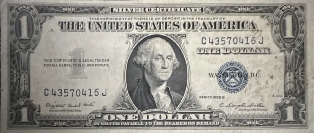 1935G One Dollar Silver Certificate