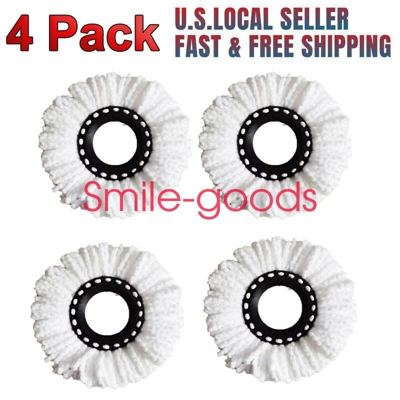 4pcs Replacement Microfiber Mop Head Refill For Spin Mop 360° Easy Cleaning Tool