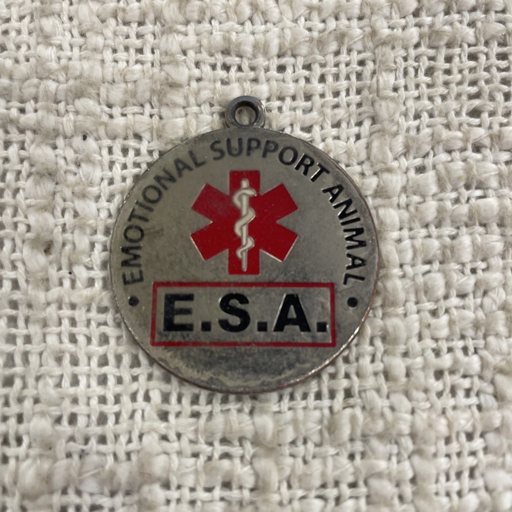 Emotional Support Animal E.S.A. Round ID Tag