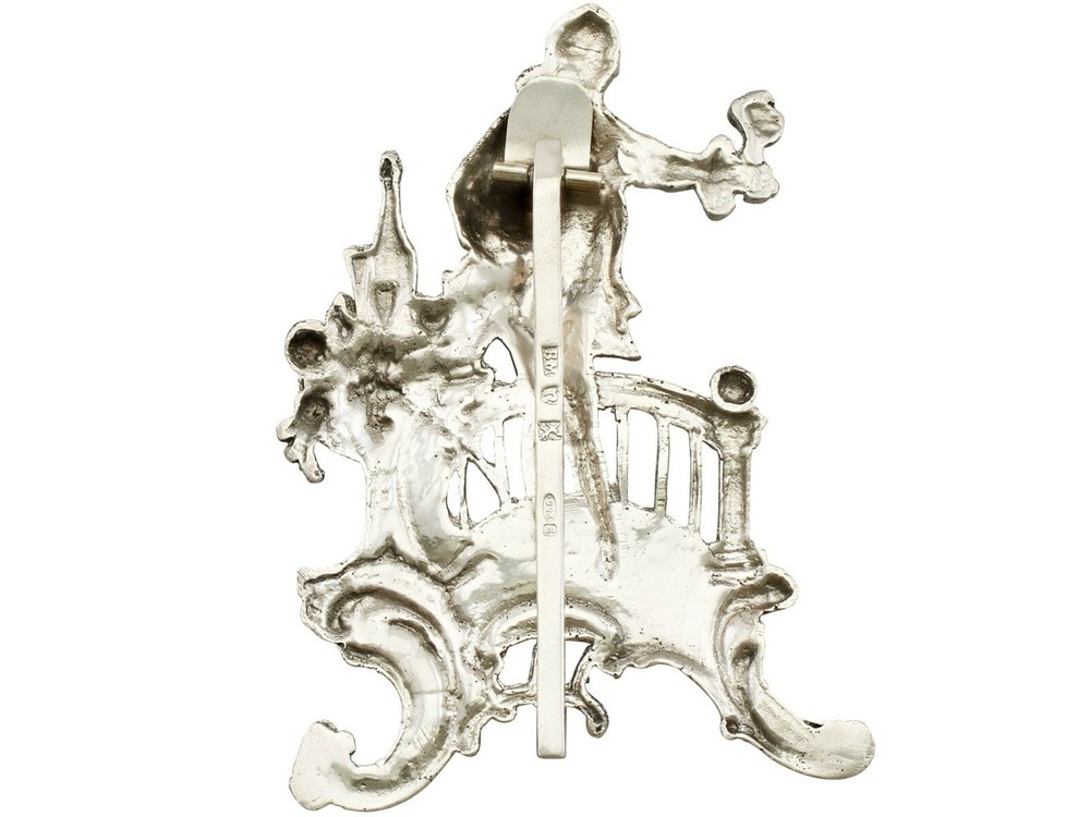 German Sterling Silver Card/Menu Holders - Antique 1905