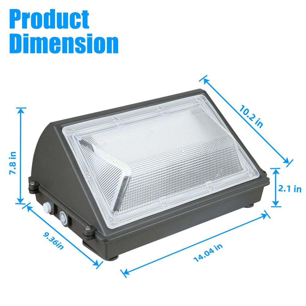 2PACK Commercial LED Wall Pack Area Lights 125W Outdoor Backyard Security Light