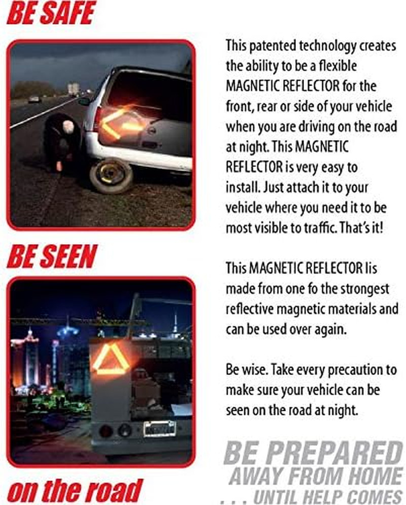 Magnetic Reflector Set (3-Pack) - Easy Install on Any Metal Surface
