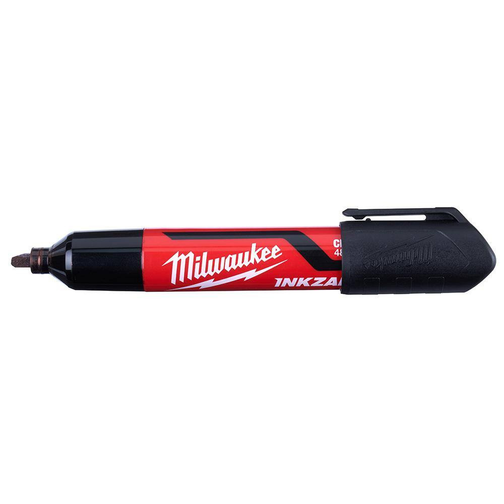 INKZALL Black Large Chisel Tip Jobsite Permanent Marker (3-Pack)