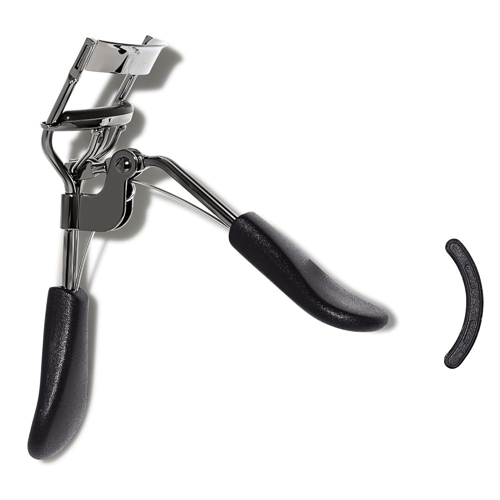 Ultimate Eyelash Curler: Strong, Contoured, & Includes Replacement Pad, Silver