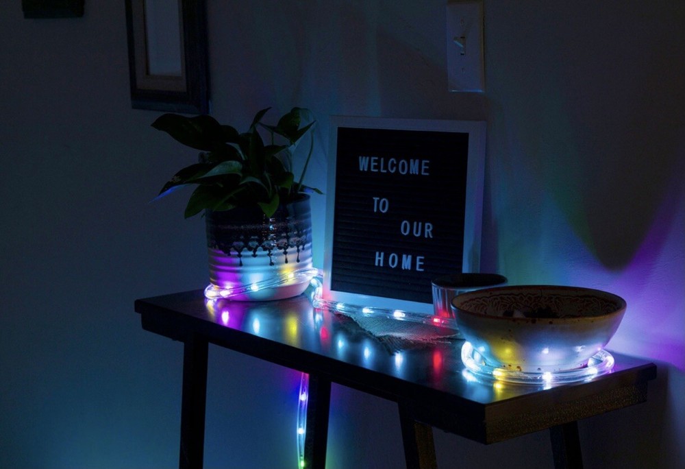 EcoScapes, 15 Ft Color-Changing LED Rope String Light | Remote Indoor Outdoor