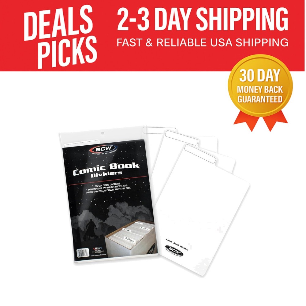 25-Pack Archival Comic Dividers with Write-On Tabs - Organize Your Collection