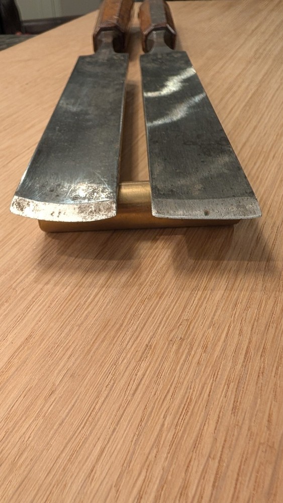 2 Enormous Thomas Ibbotson Incannel Carving Gouges, 1 1/4" And 1 1/2"
