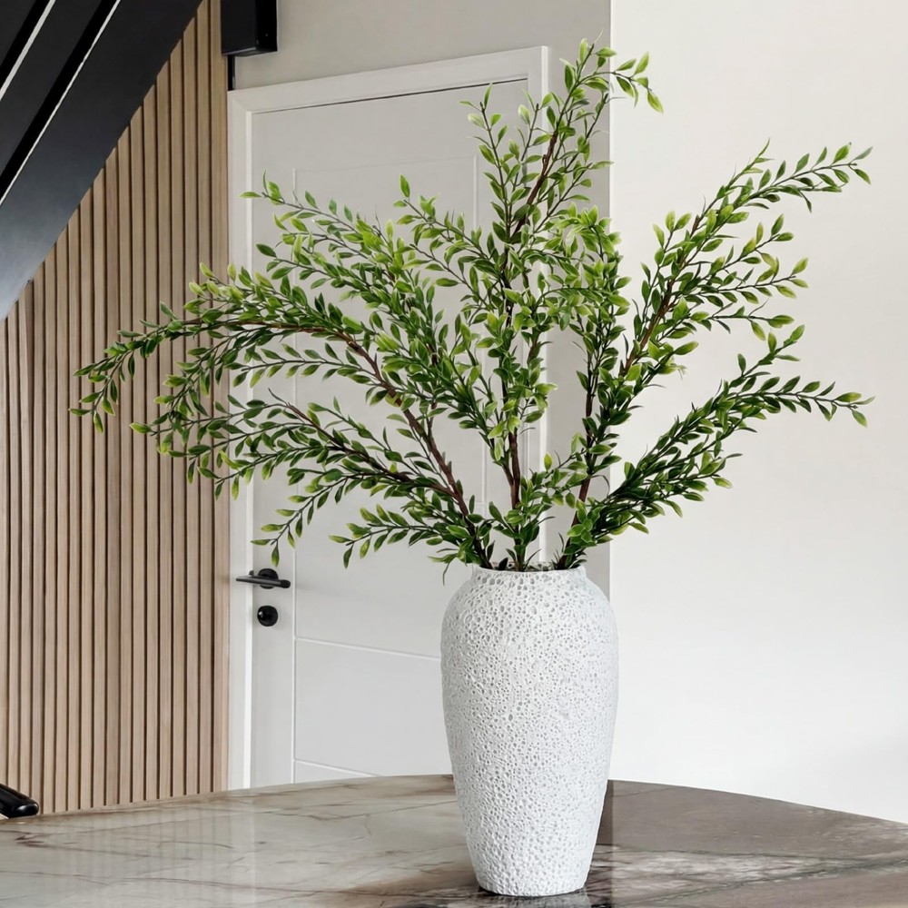 3 Pack 43" Artificial Eucalyptus Branches for Spring Home Decor, Tall Faux Gr...