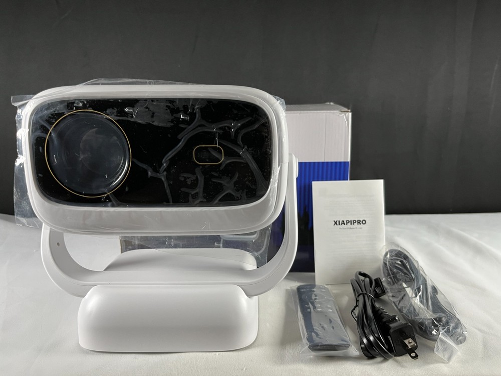 Xiapi Pro Z9 White Portable Remote Control Smart Projector Bundle