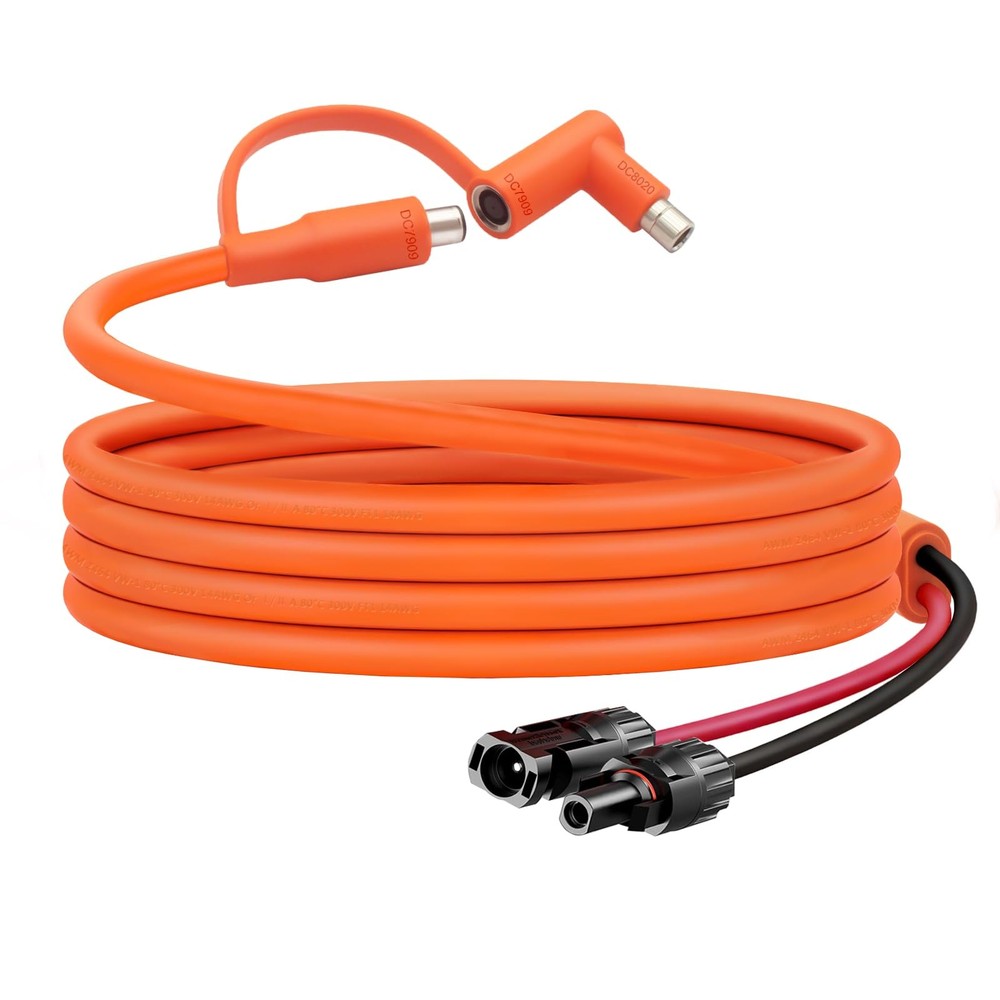 10FT MC4 to 8mm Adapter Cable for Jackery | Universal Solar Panel Connector a...