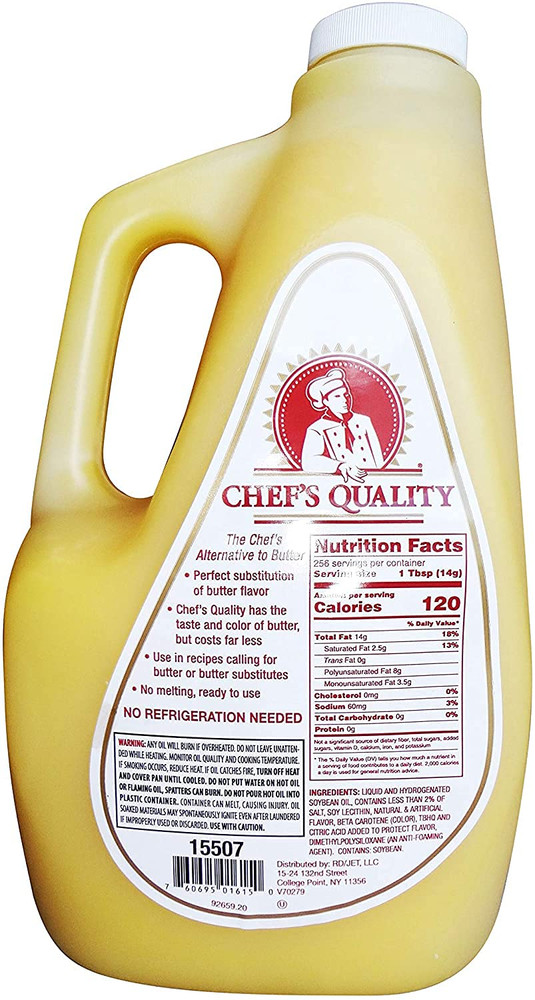 Chef'S Quality Alternative Liquid Butter 1 Gallon