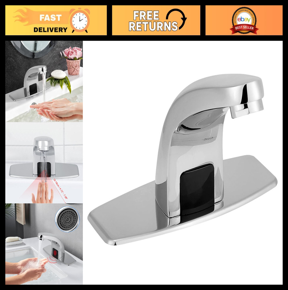 Touchless Bathroom Faucet - Automatic Sensor Motion Activated Hands-Free Tap, Mi