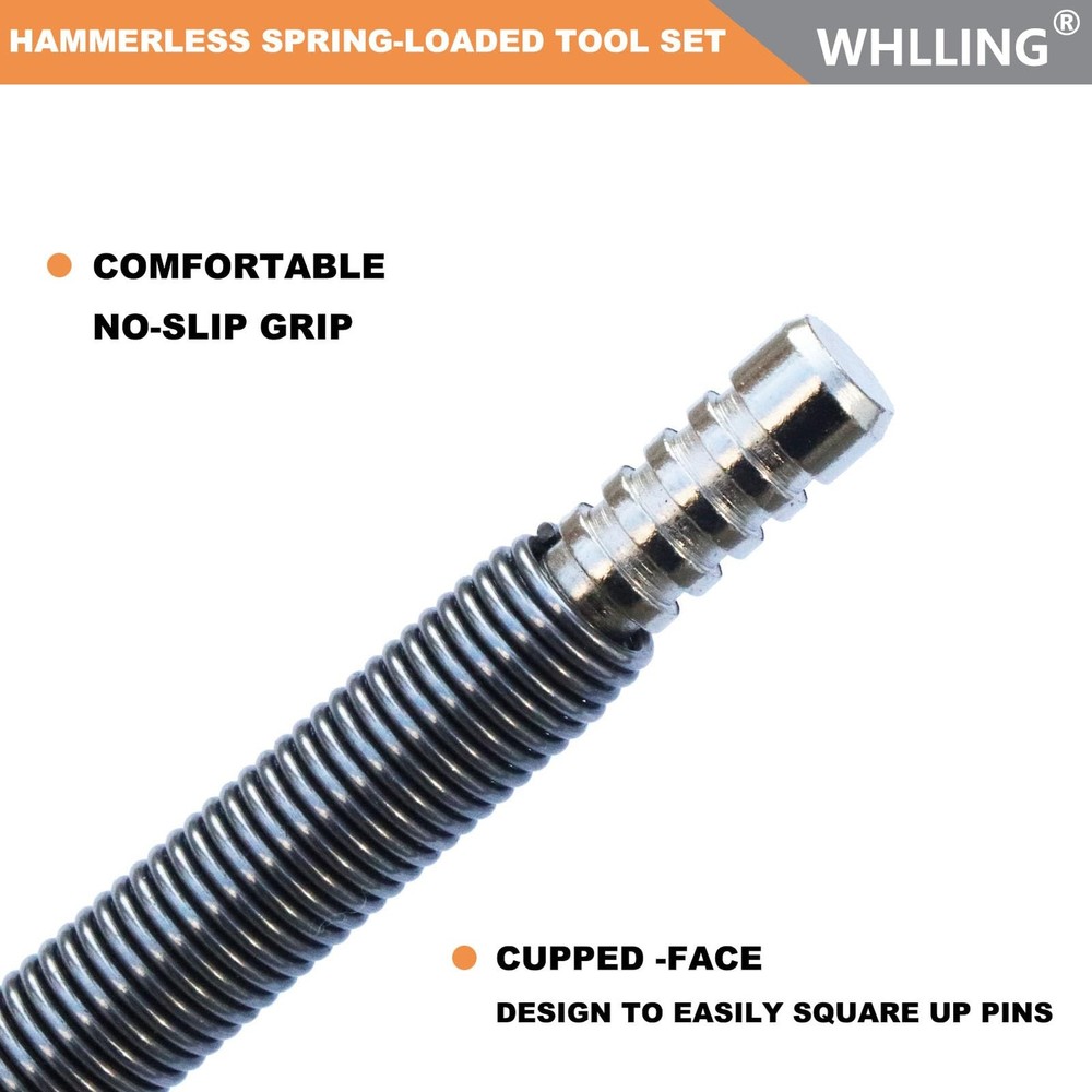 WHLLING Hammerless Door Pin Removal Tool, Spring Driven Hinge Punch