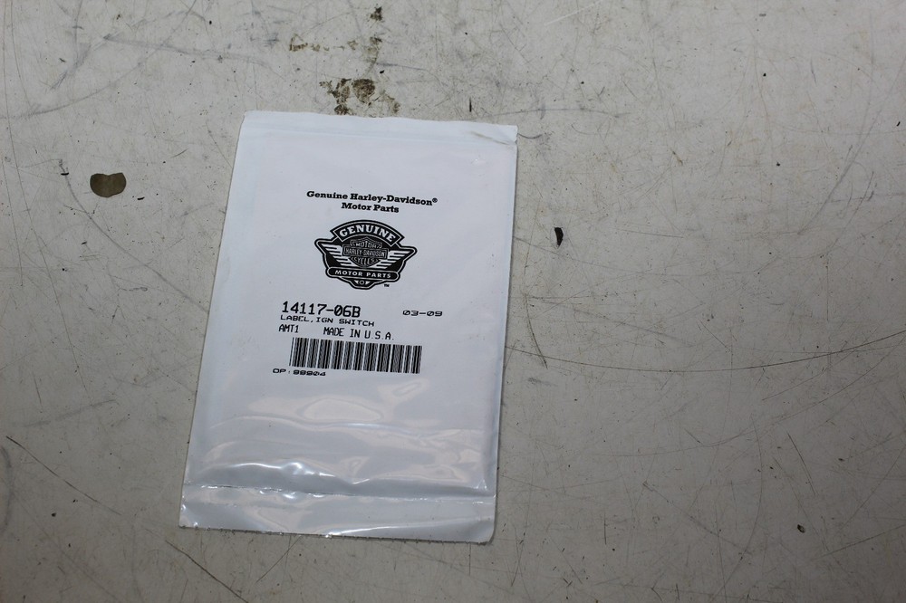 10-13 Dyna Street Bob Low Rider OEM Fork Lock Ignition Switch Lock Label