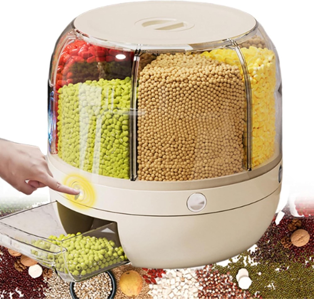 2025 New Moisture-Proof Grain Dispenser with Lid - Grain Storage Container