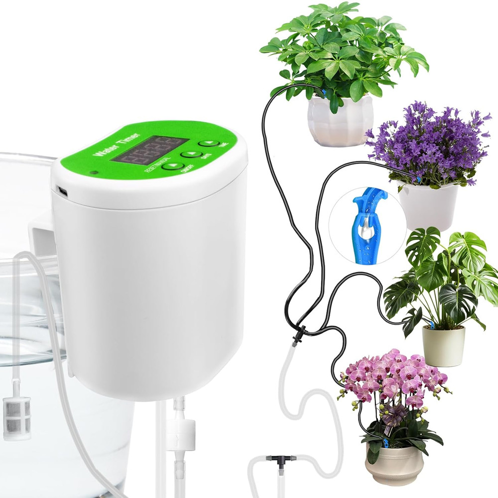Automatic Plant Waterer Self Watering System - Drip Irrigation Kit with Programm