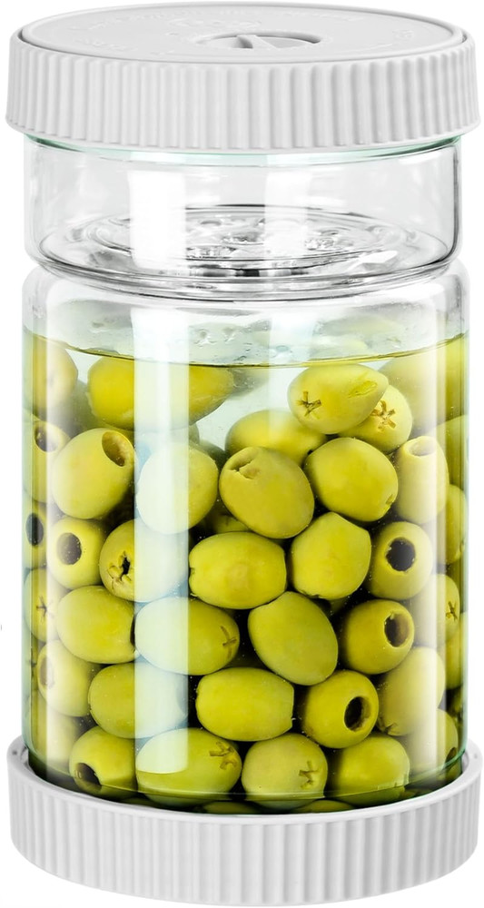 Upgraded 40Oz Glass Pickle Jar with Time Tracker–Pickle Container with Strainer