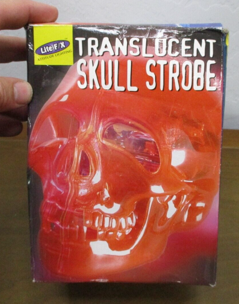 Unique! Strobe Light Skull! Blue Translucent! With Adjustable Strobe! 110 Volt