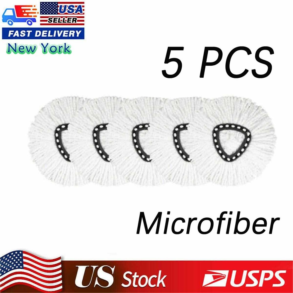 5x Replacement Microfiber Mop Head Easy Clean Wring Refill For O-Cedar Spin Mop