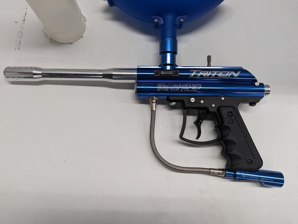 Viewloader VL Triton Blue Paintball Gun With LOADER Fully Functional Ball case