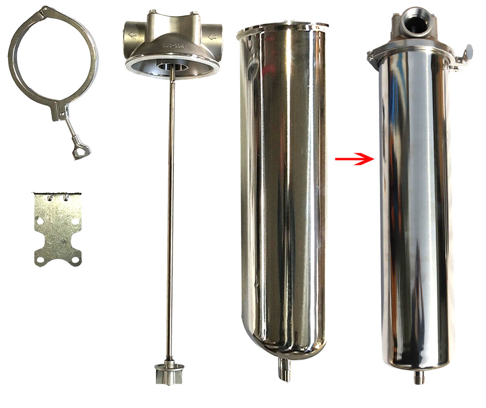 Stainless Steel Filter Housing for 20inch Filter 1.5'' NPT Water Filter Housing