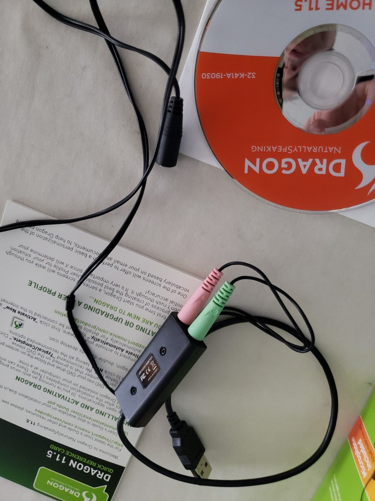 Dragon Naturally Speaking Home Version 11 Speech Recognition Software Microphone