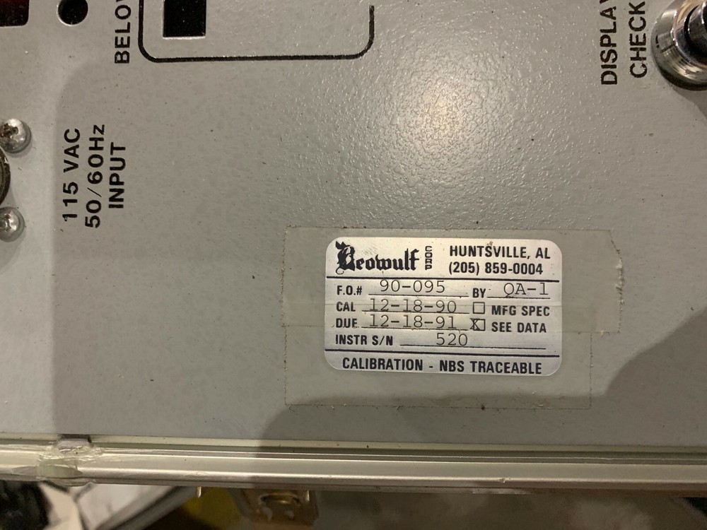 Beowulf Force Calibration Kit N-1 800260-100