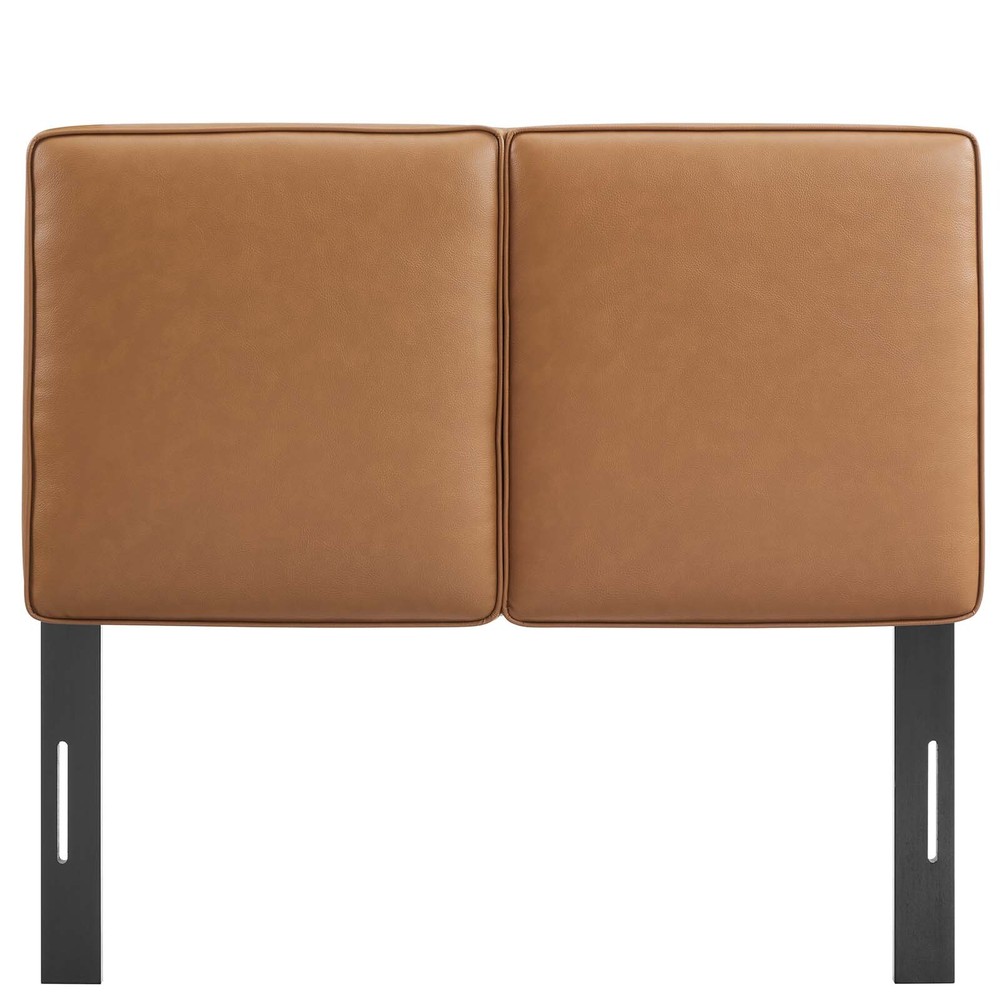 Modway Lindee Vegan Leather Twin Headboard in Tan