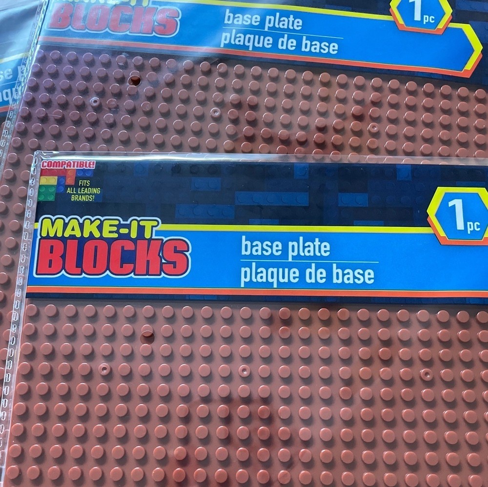 Construction Block Base Plates Set 2 Brown 32 x 32 Studs u Compatible Major Bran