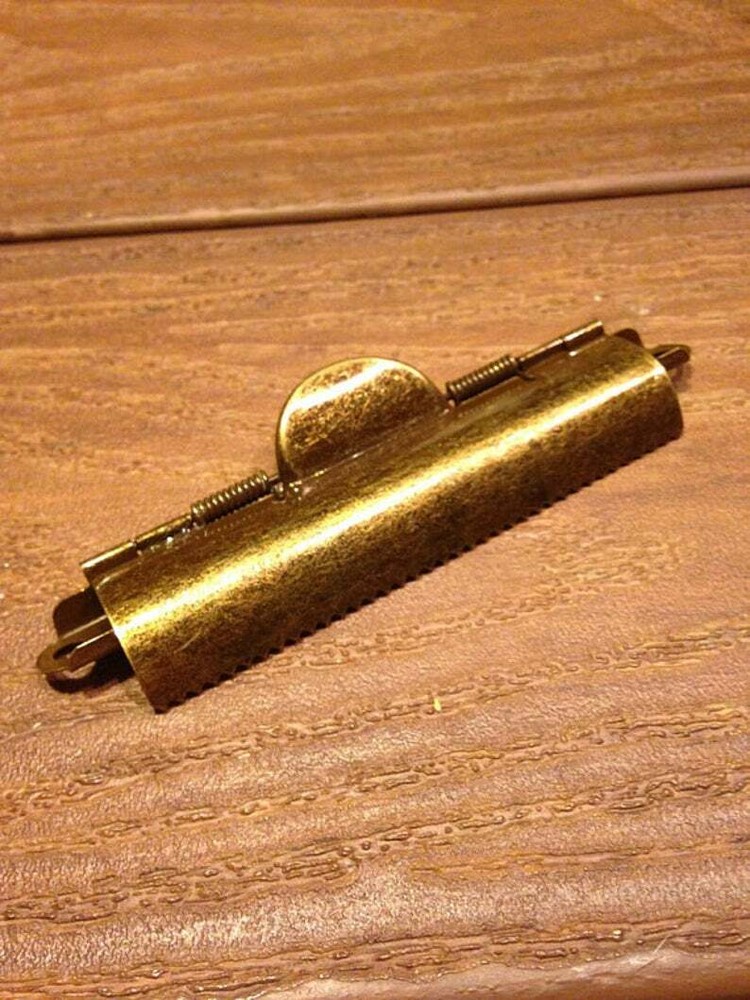Domed Antique Brass Clipboard Clip