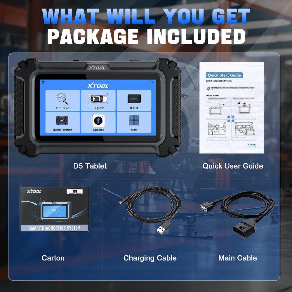 2025 XTOOL D5 Code Reader For Engine ABS SRS Transmission F.CA CANFD Free Update